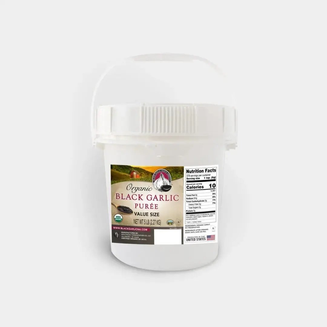 Bulk Organic Black Garlic Puree – 5 lb Value