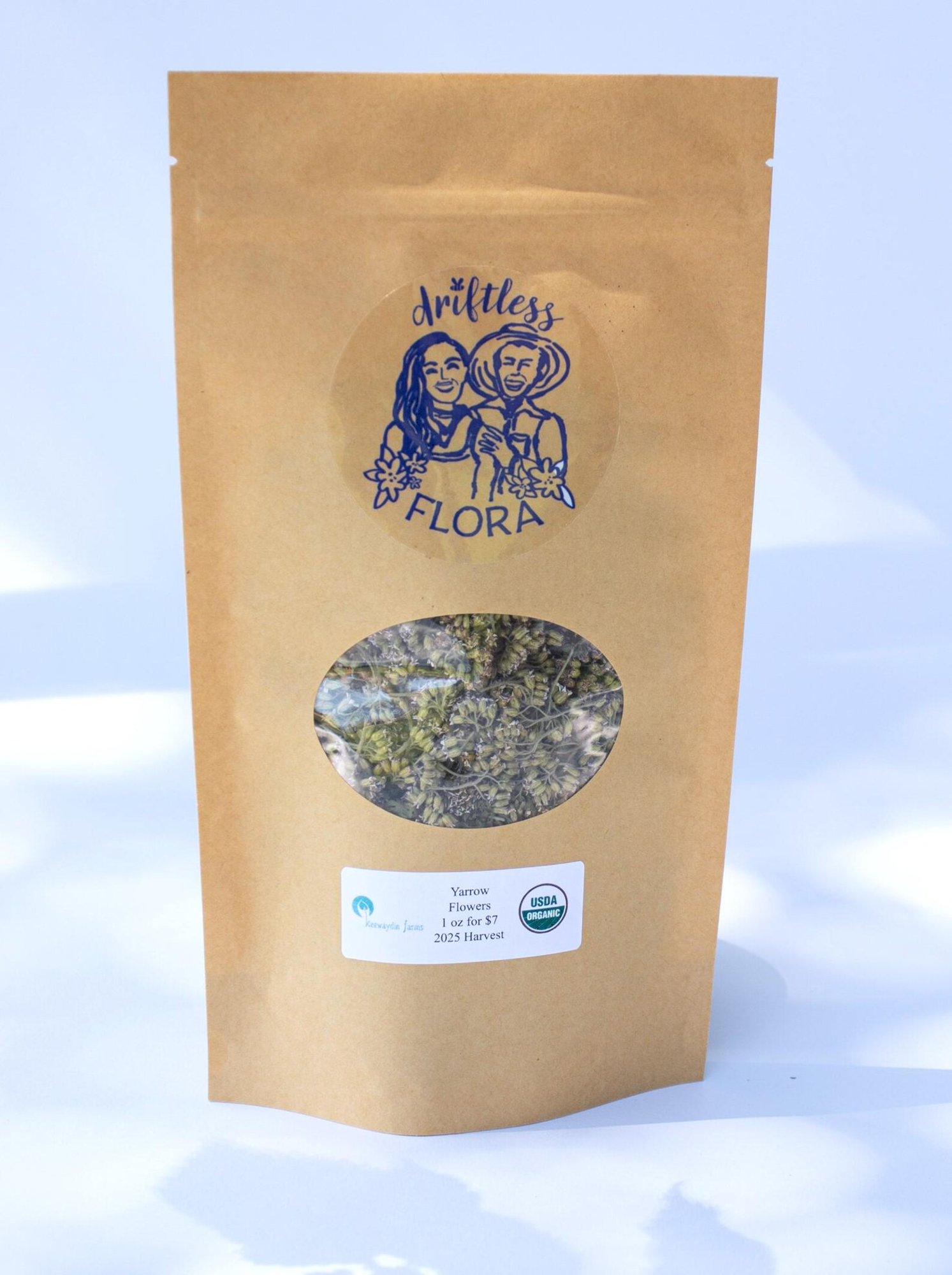 Certified Organic Dried Yarrow 1 OZ