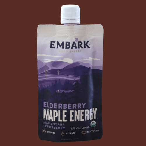 EL.P3.S1+Embark+Elderberry+Maple+Energy+Adventure+Pack+brown+square+Good+Energy+Organic+Maple+Syrup+Maple+Energy+Gel+sports+nutrition+running+nutrition