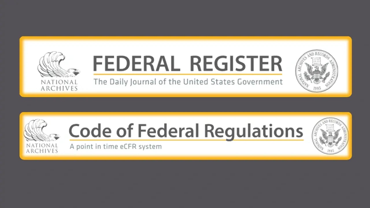 Electronic Code of Federal Regulations (e-CFR) i
