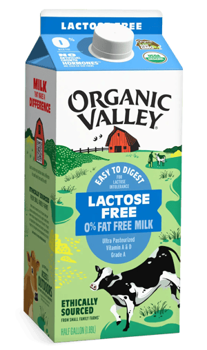 Lactose-Free, Fat Free Skim Milk, Ultra Pasteurized, Half Gallon