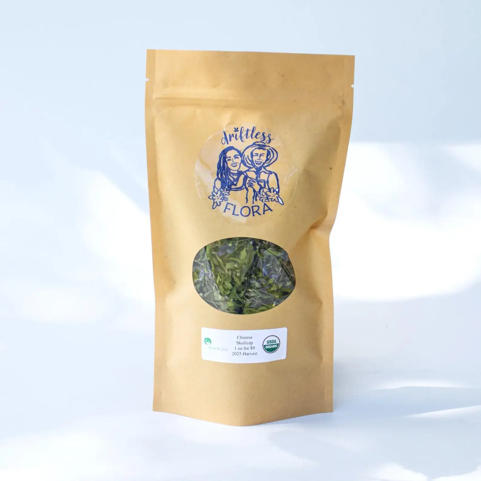 Certified Organic Dried Chinese Skullcap 1 OZ