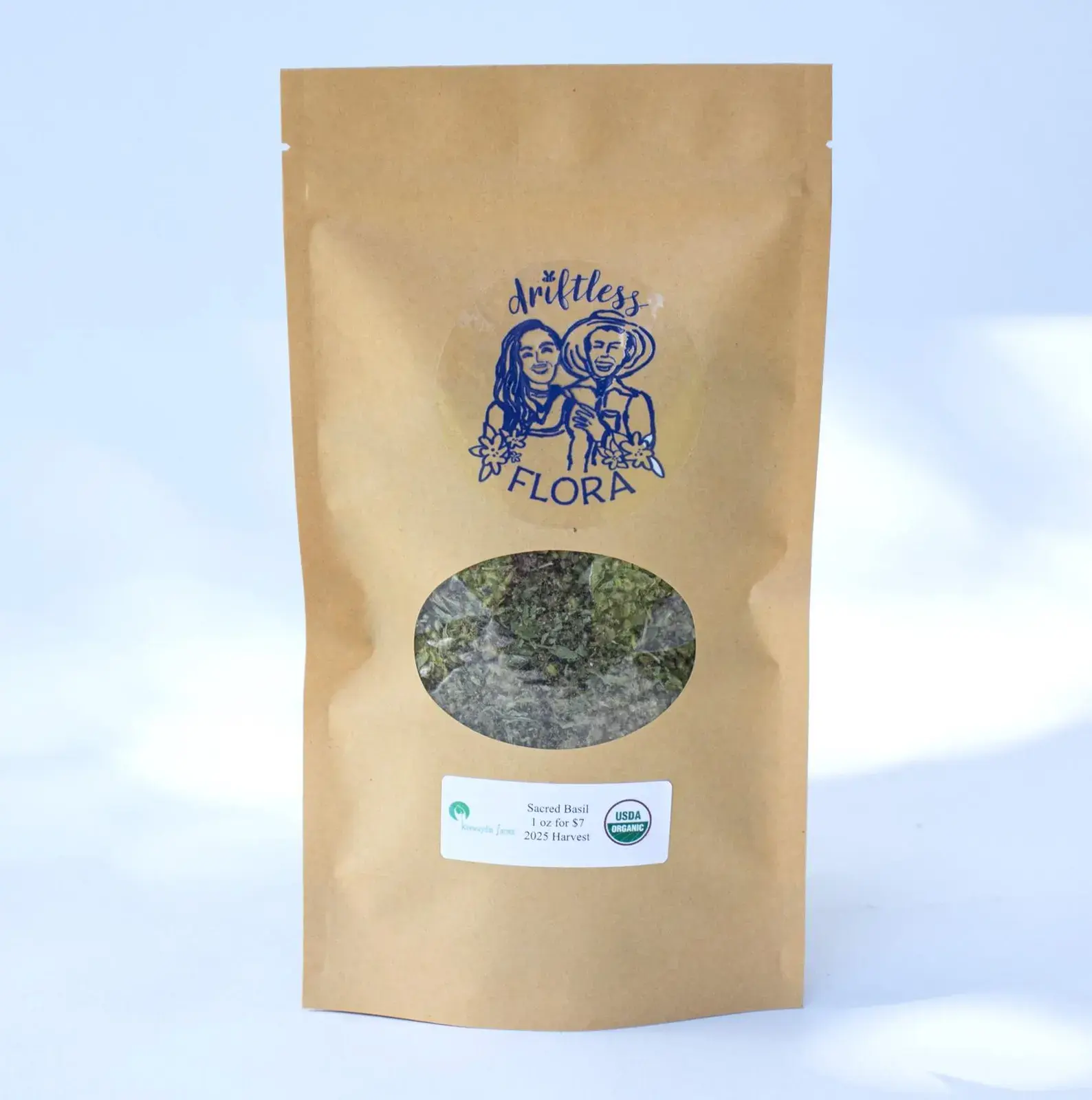 Certified Organic Dried Sacred Basil 1 OZ