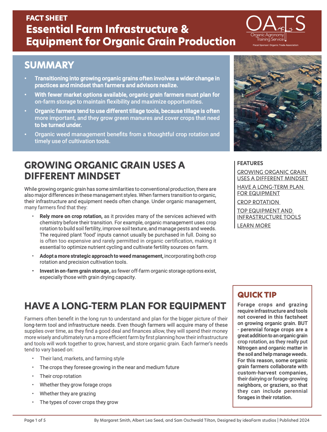 Equip for Organic Grains