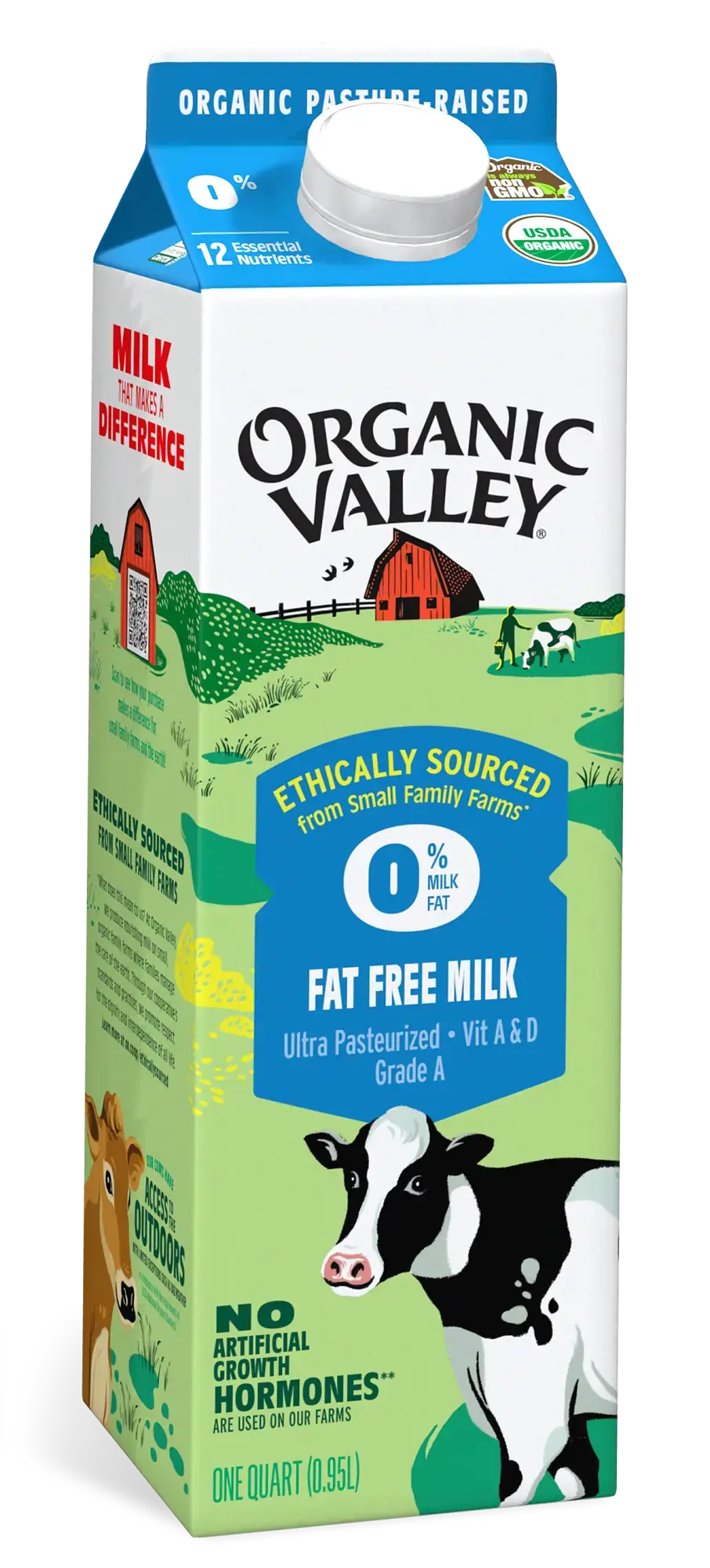 Fat Free Skim Milk, Ultra Pasteurized, Quart