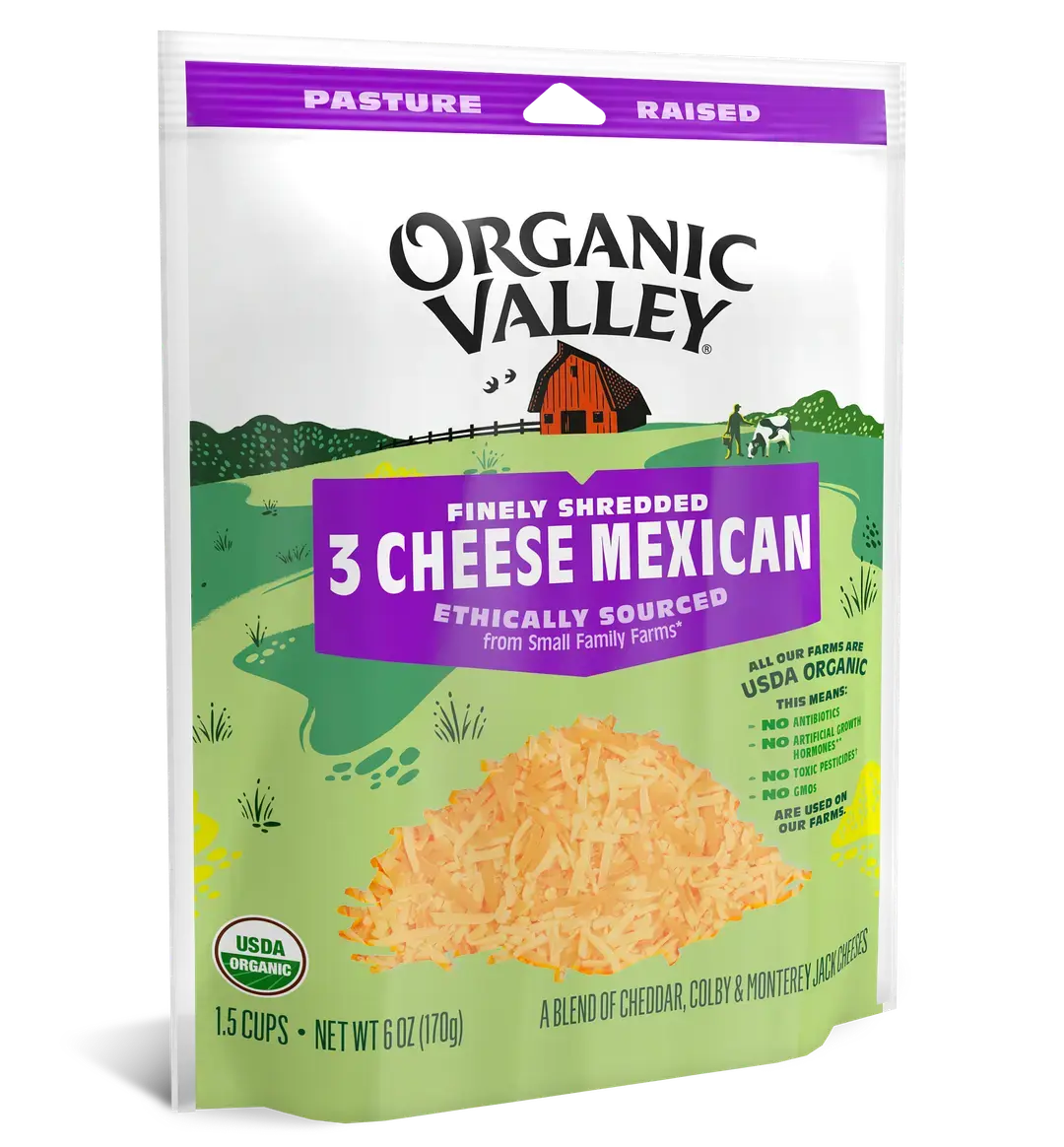 Finely Shredded 3 Cheese Mexican, 6 oz