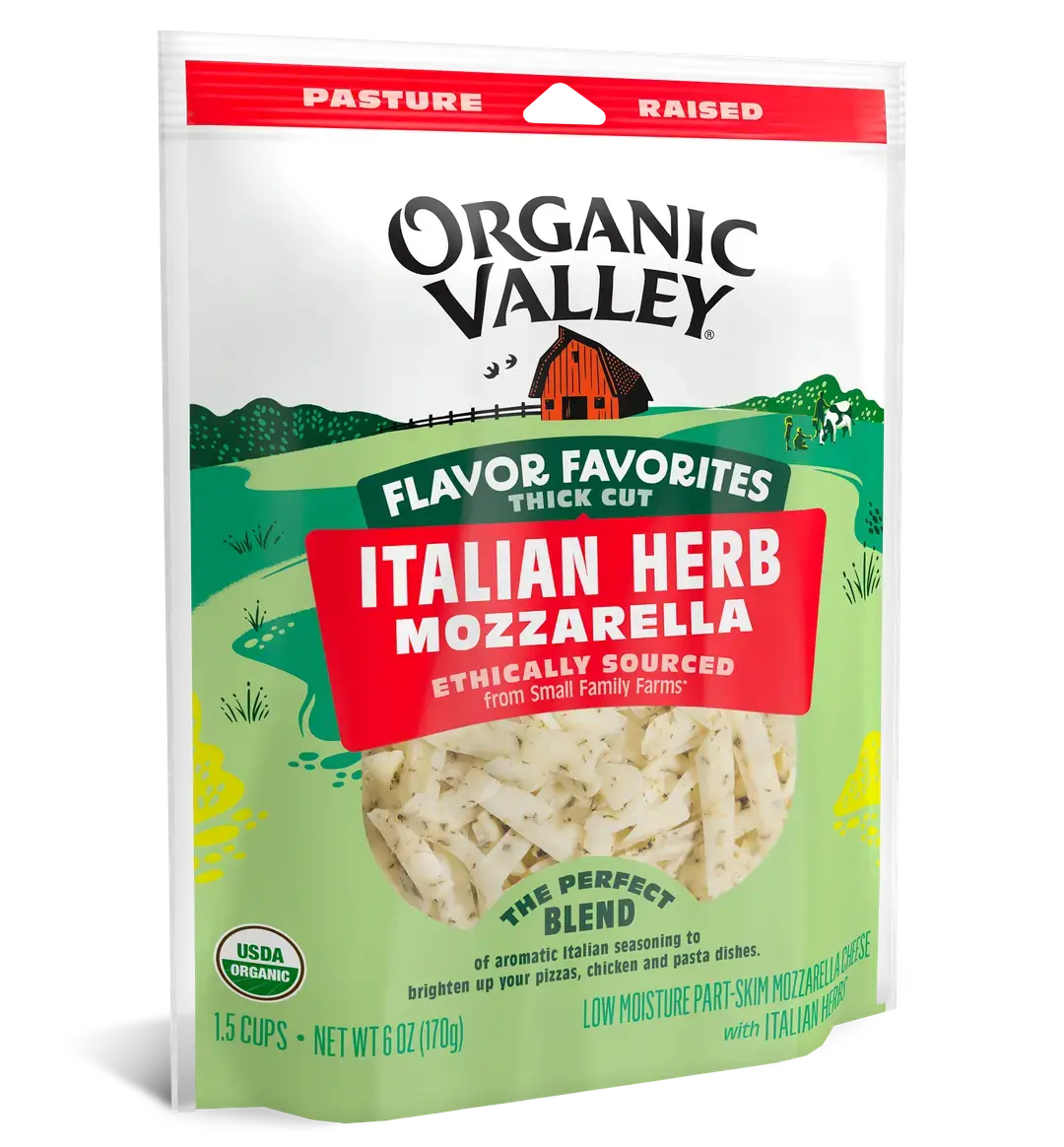 Flavor Favorites Thick Cut Italian Herb Mozzarella, 6 oz