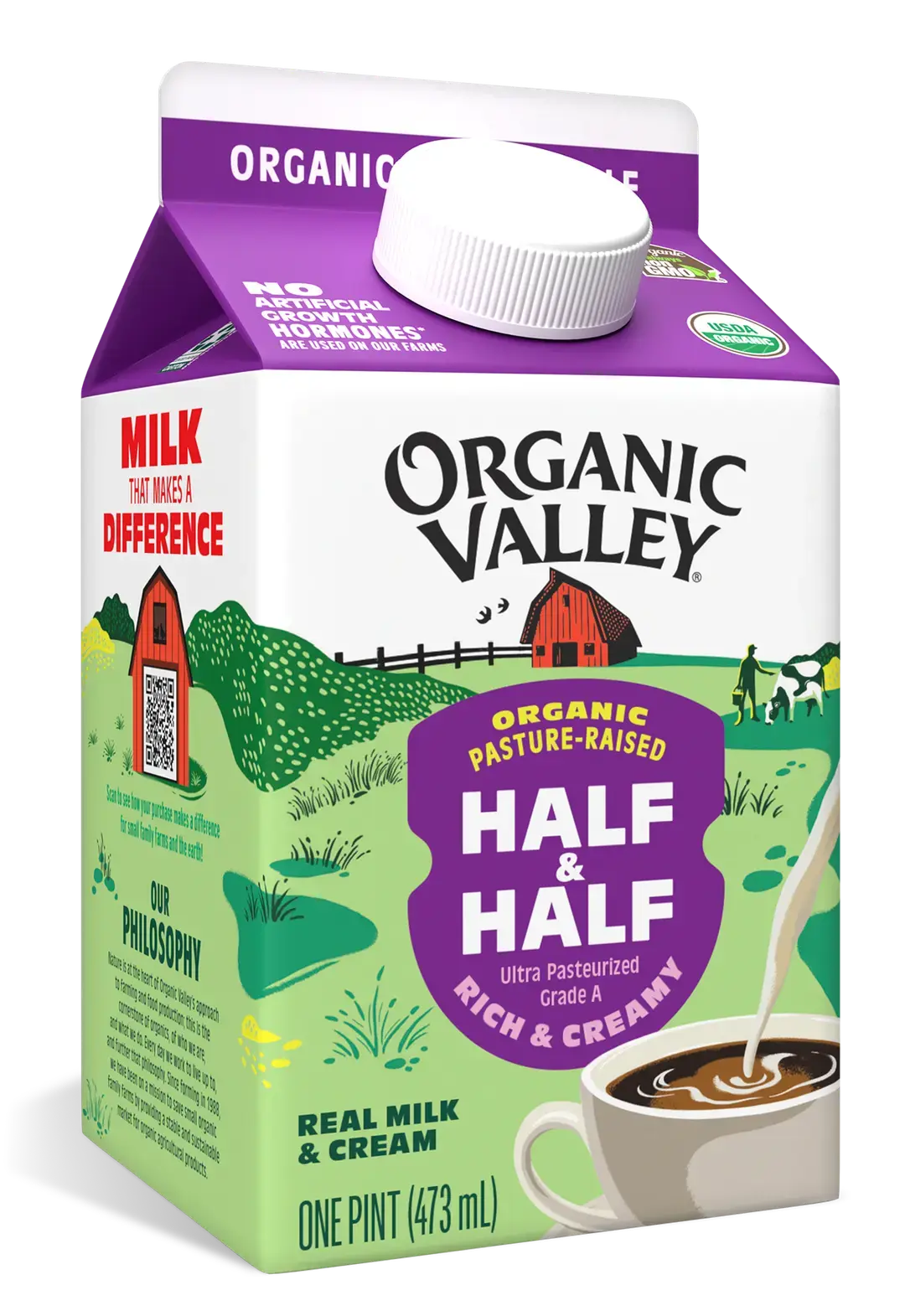 Half & Half, Ultra Pasteurized, Pint