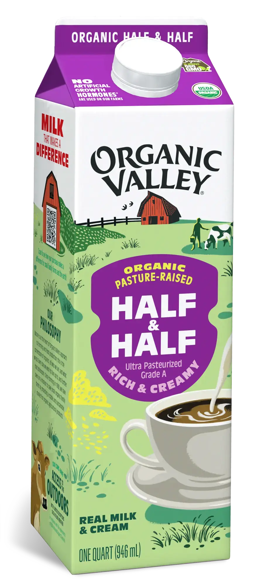 Half & Half, Ultra Pasteurized, Quart