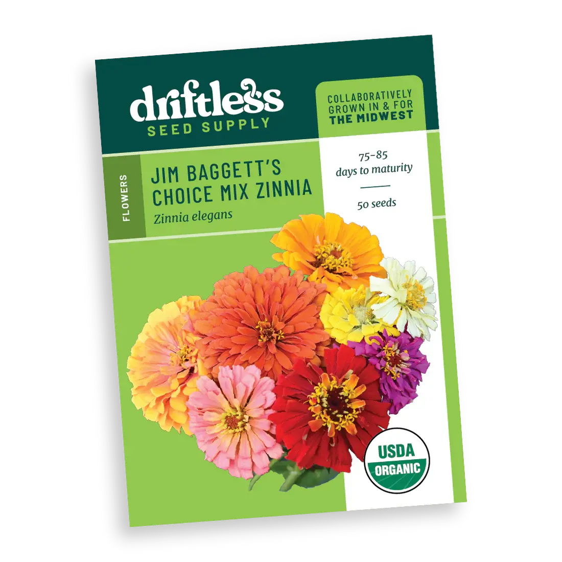 Jim Baggetts Choice Multicolor Zinnia Mix - Organic