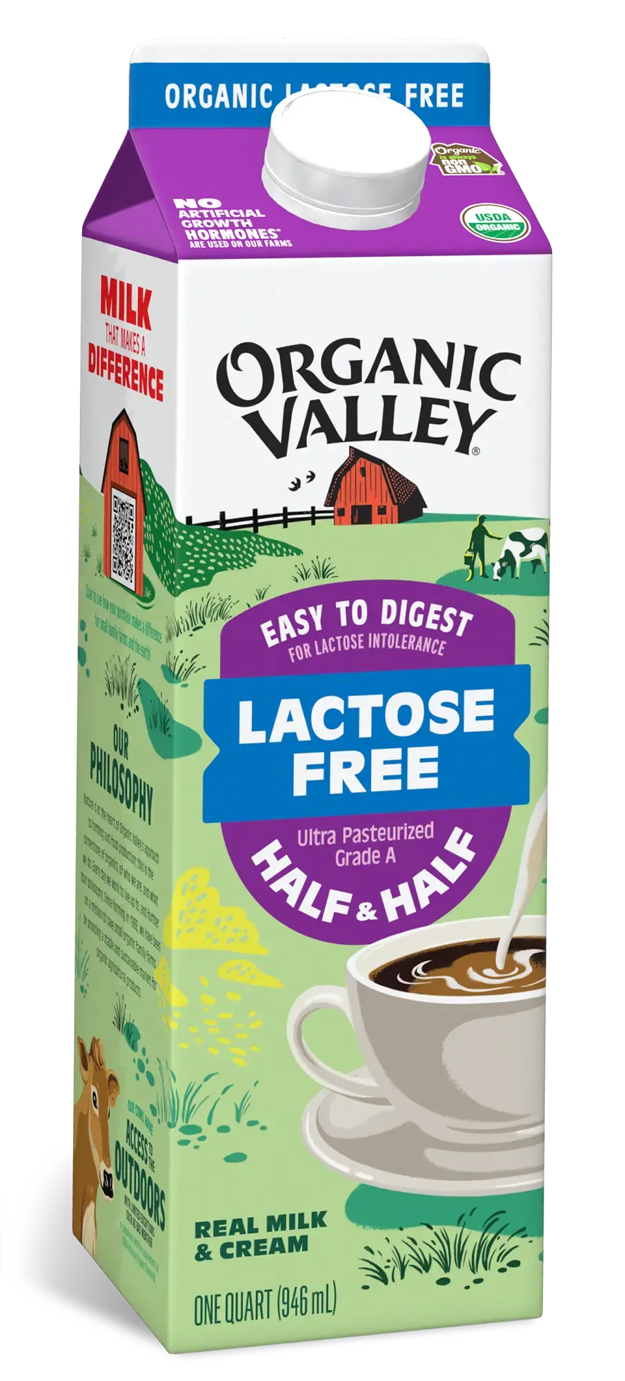 Lactose-Free Half & Half, Quart