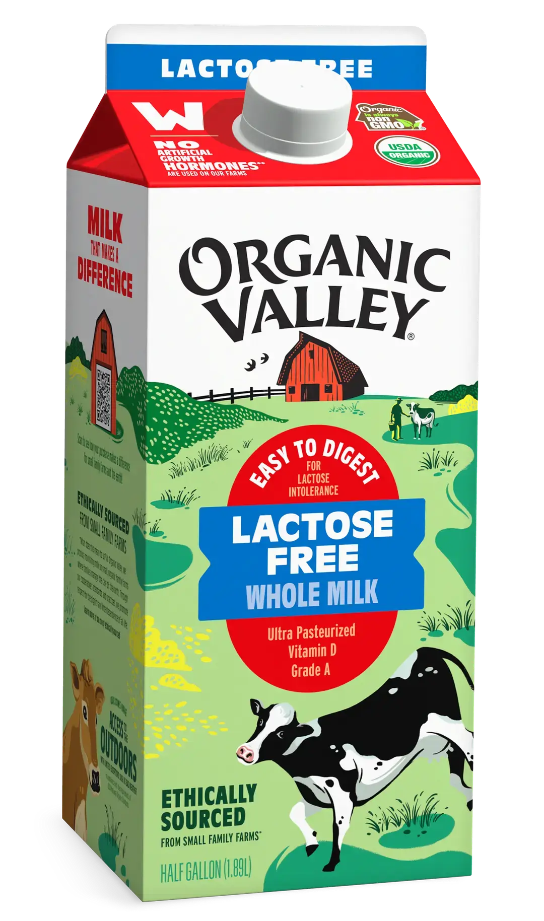 Lactose-Free Whole Milk, Ultra Pasteurized, Half Gallon