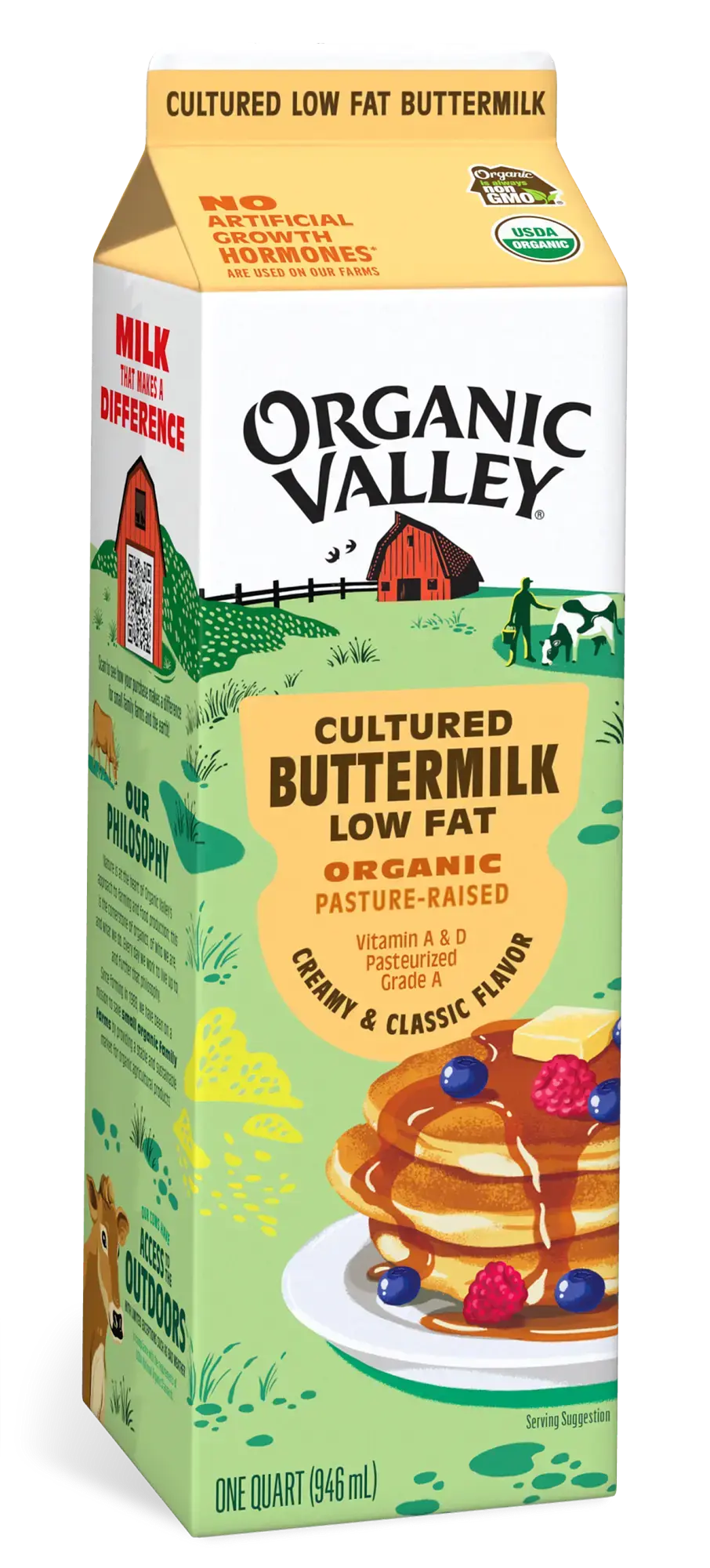 Lowfat 1% Buttermilk, Pasteurized, Quart