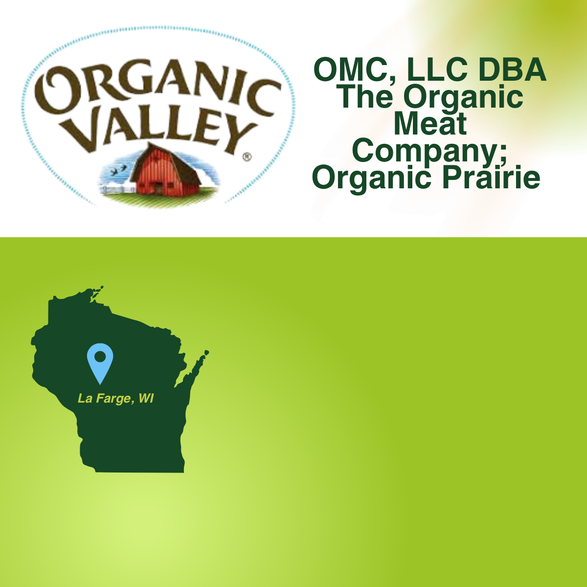 OMC, LLC DBA The Organic Meat Company; Organic Prairie