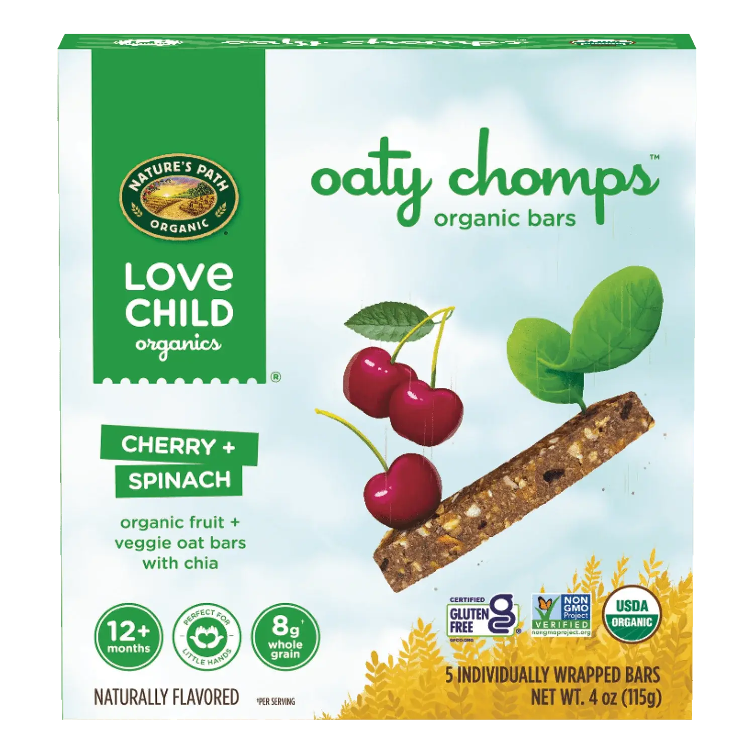 Oaty Chomps Cherry + Spinach Snack Bar