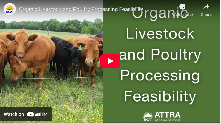 Organic Livestock and Poultry Processing Feasibility