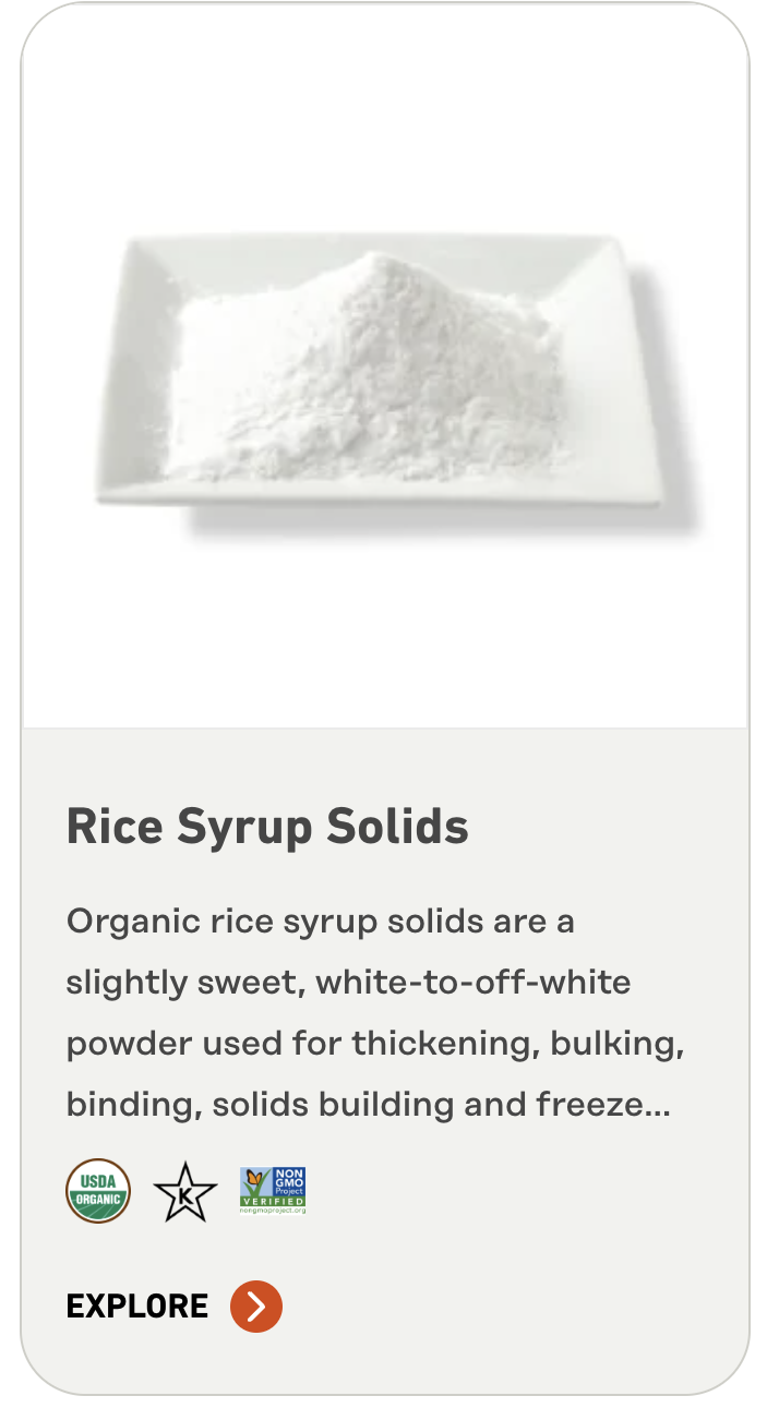 Organic Rice Syrup Solids