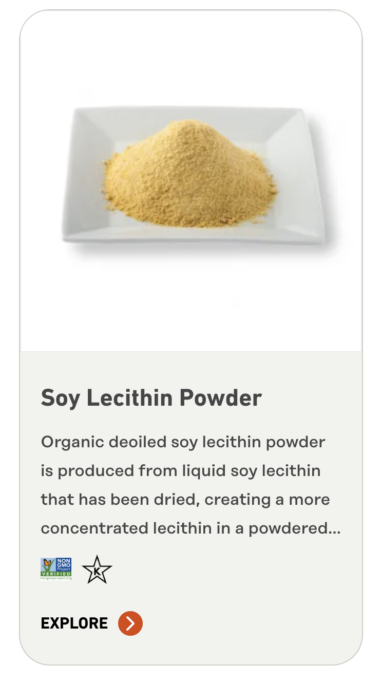Organic deoiled soy lecithin powder
