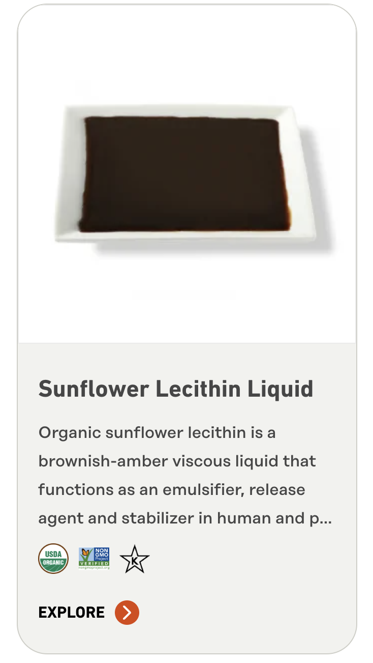 Organic sunflower lecithin