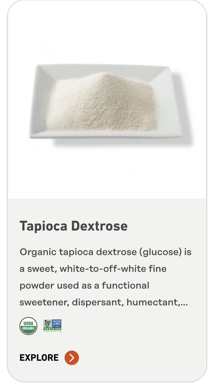 Organic tapioca dextrose (glucose)