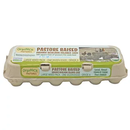 Organick Pastures Pasture Raised Large Heirloom Eggs