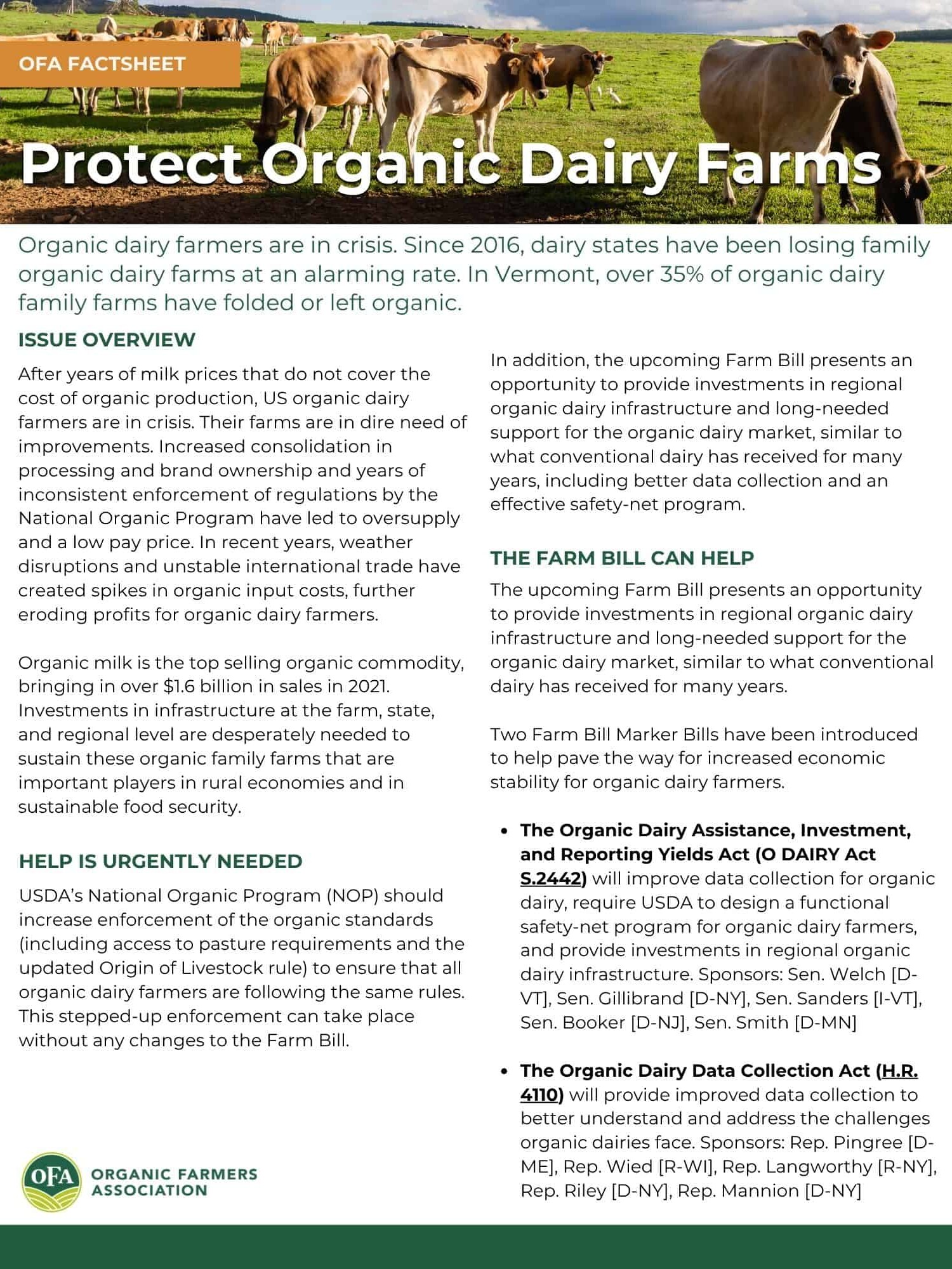 Protecting Organic Dairy