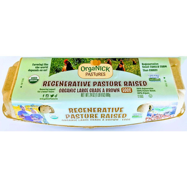 Regenerative Pasture Raised Organic Large Eggs