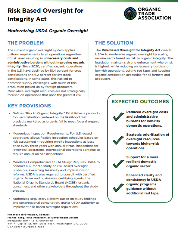 Risk Based Oversight