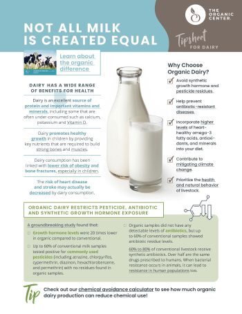 The Benefits of Organic Dairy Tip Sheet