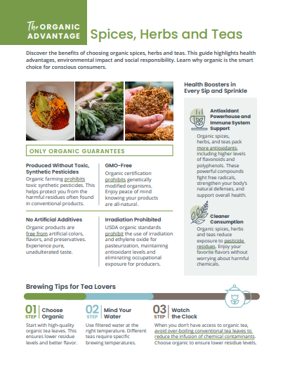 The Benefits of Organic Spices, Herbs, and Teas