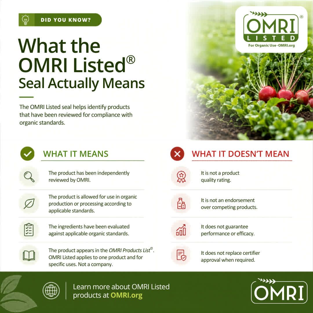 What OMRI Listed actually means