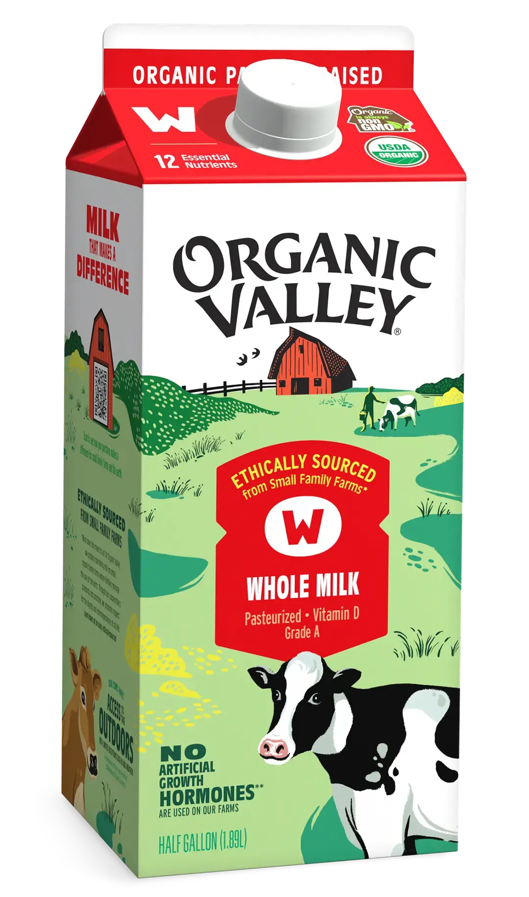 Whole Milk, Pasteurized, Half Gallon